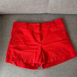 J. Crew High Waist Red Women's Shorts